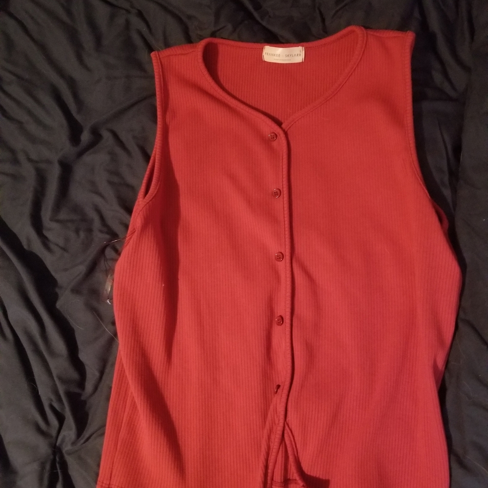 Forever 21 Pink Sleeveless Button Down Shirt